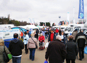 UK Motorhome and Caravan Autumn Fair Show 2014 entertainment & trade stands