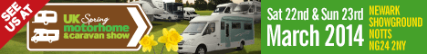 See us at UK Spring Motorhome & Caravan Show - UK Spring Motorhome & Caravan Show - Sat 21st & Sun 22nd March 2015