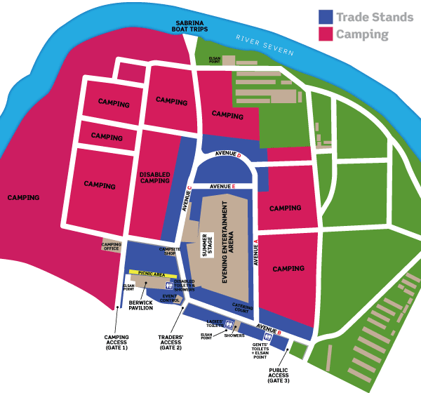 UK Summer Motorhome & Caravan Show detling showground layout kent Plan